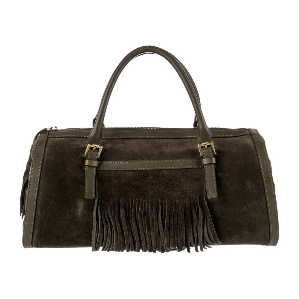 Burberry Suede Leather Handle Bag Rare